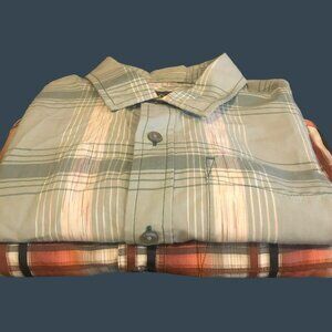 Prana Button Down Short Sleeve Sz S Plaid Shirts Set of 2 Pocket Casual Street W